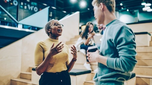 People at a networking event