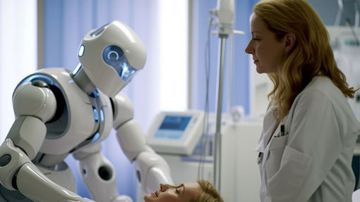 Robot supporting doctor 