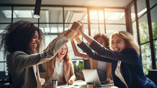 A group of female leaders empowering each others