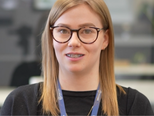 Hannah Lee, a young woman with glasses and braces