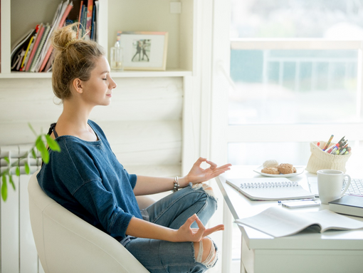 Woman meditating