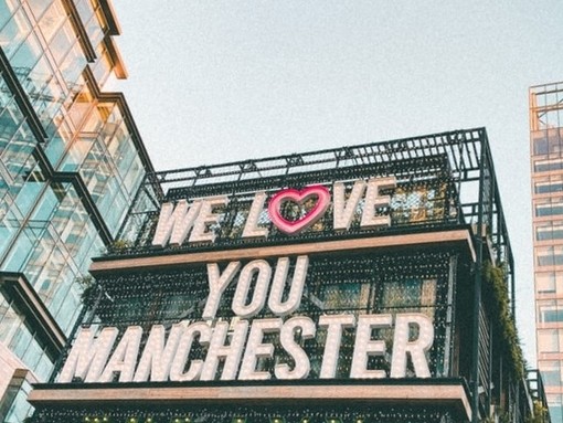 We Love You Manchester sign