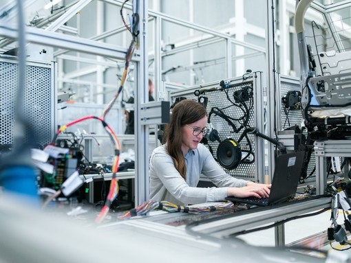 Female engineer working