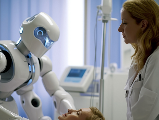 Robot supporting doctor 