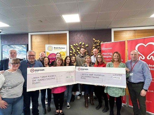 Morson Group Celebrates Record-Breaking Donation to British Heart Foundation and Brain Tumour Research