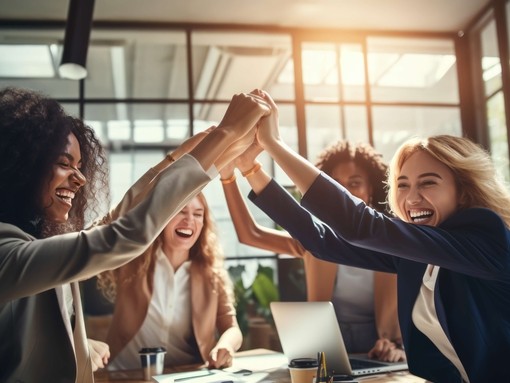 A group of female leaders empowering each others