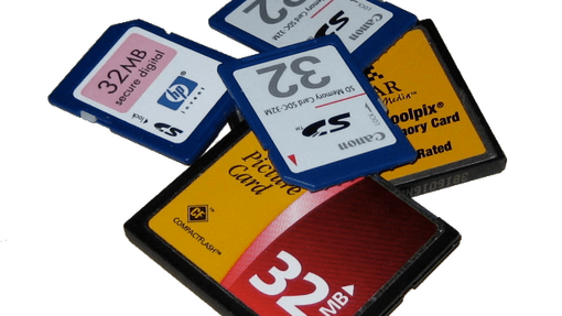 a set of 32mb memory cards