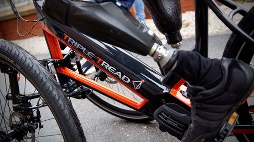 Testing out the Triple Tread Tricycle with Andy Reid