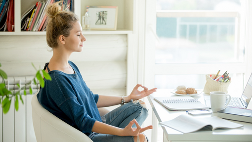 Woman meditating