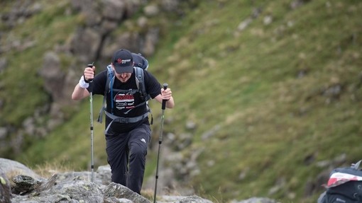 Walker completing the Cumbrian Challenge
