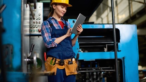 Female construction worker