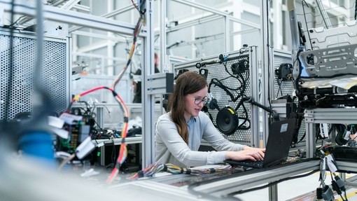 Female engineer working