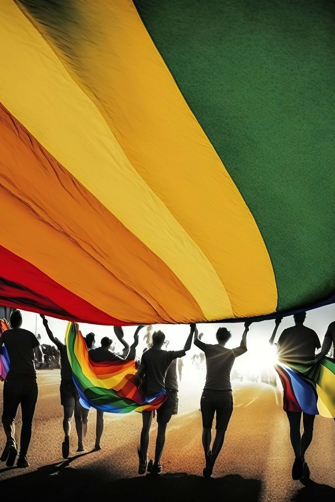 Rainbow flag: Pride Month celebration