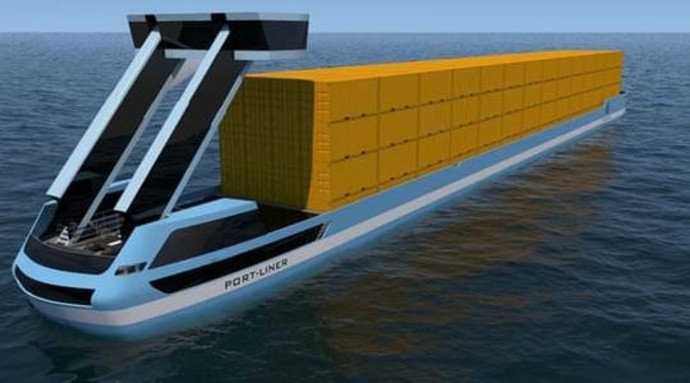 Electric cargo ship