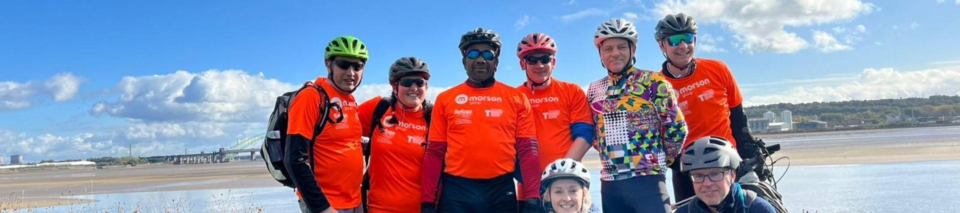Morson employees taking part in charity bike ride