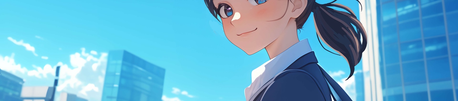 Anime-style image of a businesswoman 